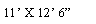 Text Box: 11� X 12� 6�