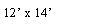 Text Box: 12� x 14�