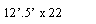 Text Box: 12�.5� x 22