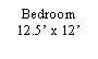 Text Box: Bedroom12.5� x 12�