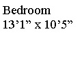 Text Box: Bedroom13�1� x 10�5�