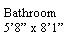 Text Box: Bathroom5�8� x 8�1�