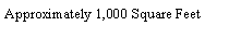 Text Box: Approximately 1,000 Square Feet