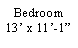 Text Box: Bedroom13� x 11�-1�