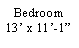 Text Box: Bedroom13� x 11�-1�