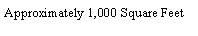 Text Box: Approximately 1,000 Square Feet